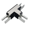 LR42625 black Architectural Linkable Linear T-Connector for commercial multi-directional lighting layouts