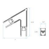Angled LED linear connector for linkable commercial fixtures