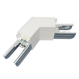 LR42628 Architectural Linkable Linear V120° Connector in white finish for 120-degree lighting transitions