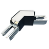 LR42629 Architectural Linkable Linear V120° Connector in black finish for modular linear lighting systems