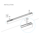 LR42630 white Architectural Linkable Linear L Wall Mount Kit for modular linear lighting systems