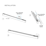 LR42631 white Architectural Linkable Linear Wall Mount Kit for modular linear lighting installation