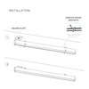 LR42632 white Architectural Linkable Linear Surface Mount Kit for secure linear lighting installation