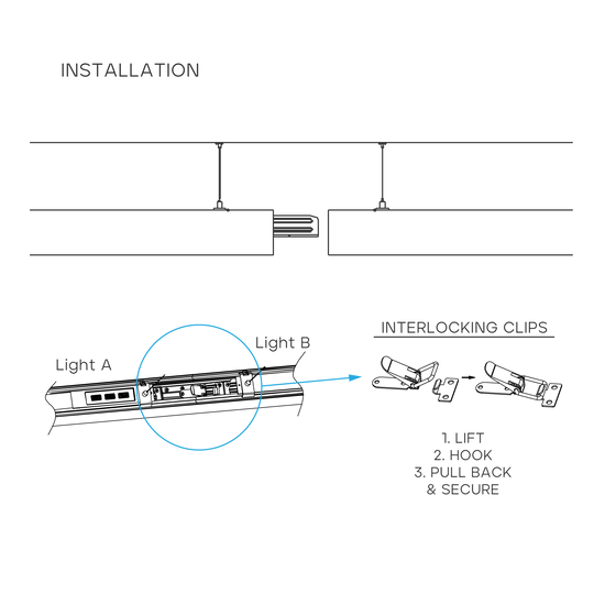 LR42634 galvanized steel Architectural Linkable Linear Link Kit for connecting linear fixtures