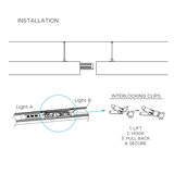 LR42634 galvanized steel Architectural Linkable Linear Link Kit for connecting linear fixtures