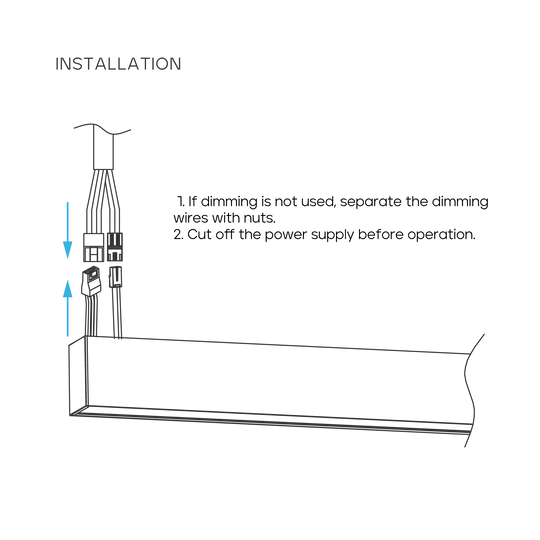 Architectural Linkable Linear 10' Wire Extender in white (LR42635) and black (LR42637) for linear lighting systems