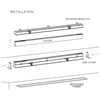 LR42639 Architectural Linkable Linear 4-foot recessed mount kit in white finish