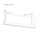 LR42641 Architectural Linkable Linear black canopy kit with 70.86-inch wire