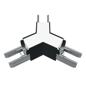 LR42650 black Architectural Linkable Linear Y-Connector for modular commercial linear lighting - Available at Electrical Marketplace