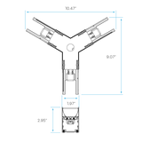 LR42651 white Architectural Linkable Linear Y-Connector for linkable linear lighting systems