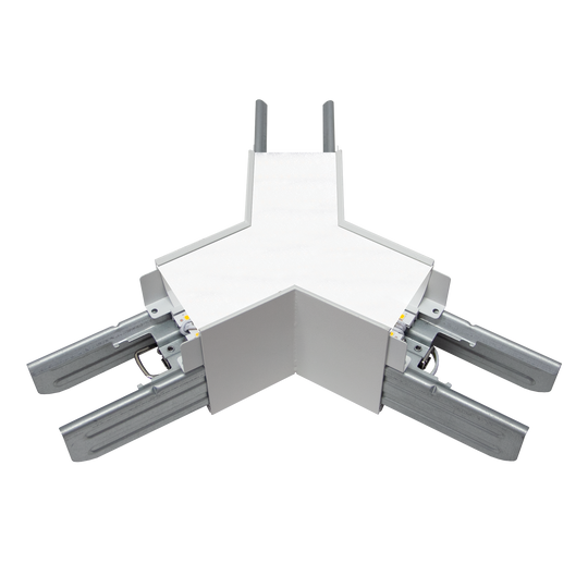 LR42651 white Architectural Linkable Linear Y-Connector for linkable linear lighting systems