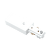 H-Track Power End Connector LR43816 in white finish for H-Type 3-wire track systems