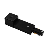 H-Track live end conduit fitter LR43818 in black for single-circuit track systems