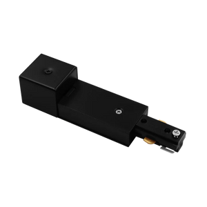 H-Track live end conduit fitter LR43818 in black for single-circuit track systems - Available at Electrical Marketplace