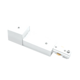 H-Track live end conduit fitter LR43819 in white for H-Type 3-wire track systems