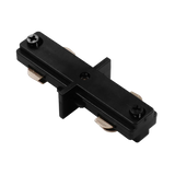H-Track mini straight connector LR43830 in black for single-circuit track lighting