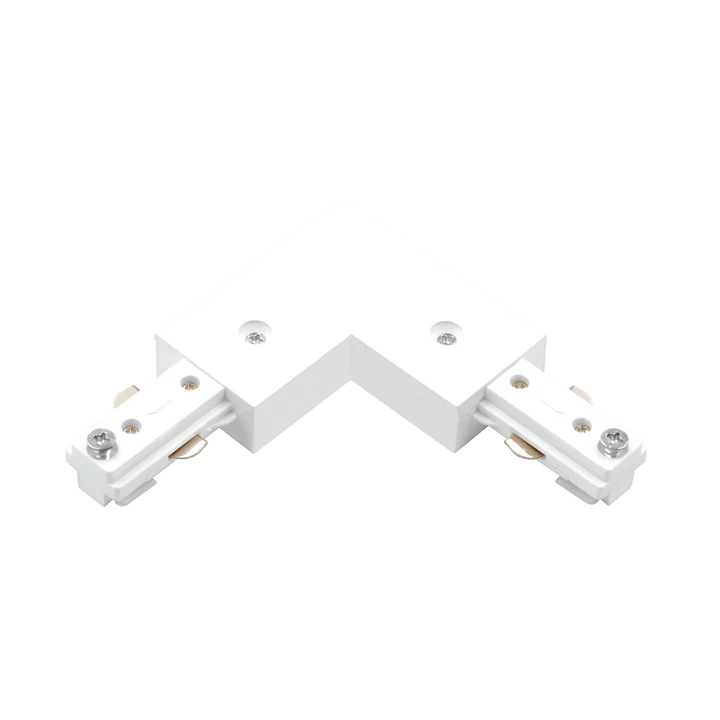 H-Track L connector LR43837 in white for H-Type single-circuit track lighting
