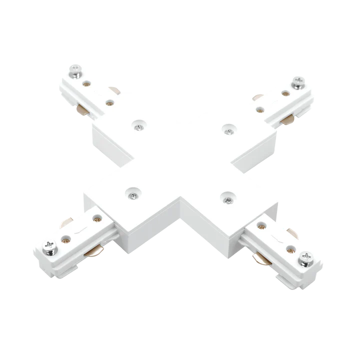 H-Track X connector LR43843 in white for H-Type single-circuit track lighting