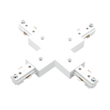 H-Track X connector LR43843 in white for H-Type single-circuit track lighting