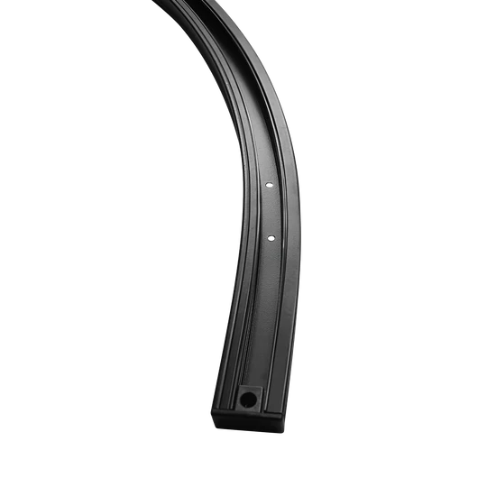 LR43847 black 2-foot curved H-type single circuit 3-wire surface mount track