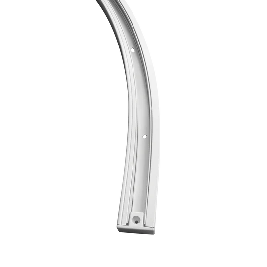 LR43848 white 2-foot curved H-type single circuit 3-wire surface mount track