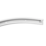 LR43848 white 2-foot curved H-type single circuit 3-wire surface mount track