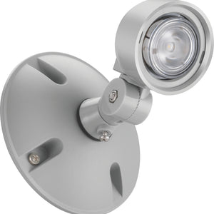 Compact LED mini outdoor remote head light with polycarbonate housing, adjustable LED lamp heads, single or double configuration, and universal mounting plate. - Available at Electrical Marketplace