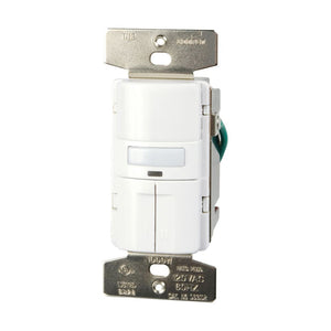 Eaton OS310R-W occupancy sensor dual switch with nightlight, 120V, single-pole, three-way - Available at Electrical Marketplace