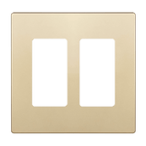 Enerlites SI8832 screwless two-gang decorator wall plate white finish