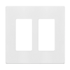Enerlites SI8832 screwless two-gang wall plate installed over GFCI outlet
