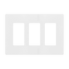Three-Gang Screwless Wall Plate Installed Over GFCI Switches