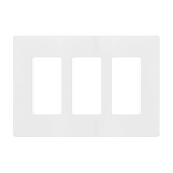 Three-Gang Screwless Wall Plate Installed Over GFCI Switches