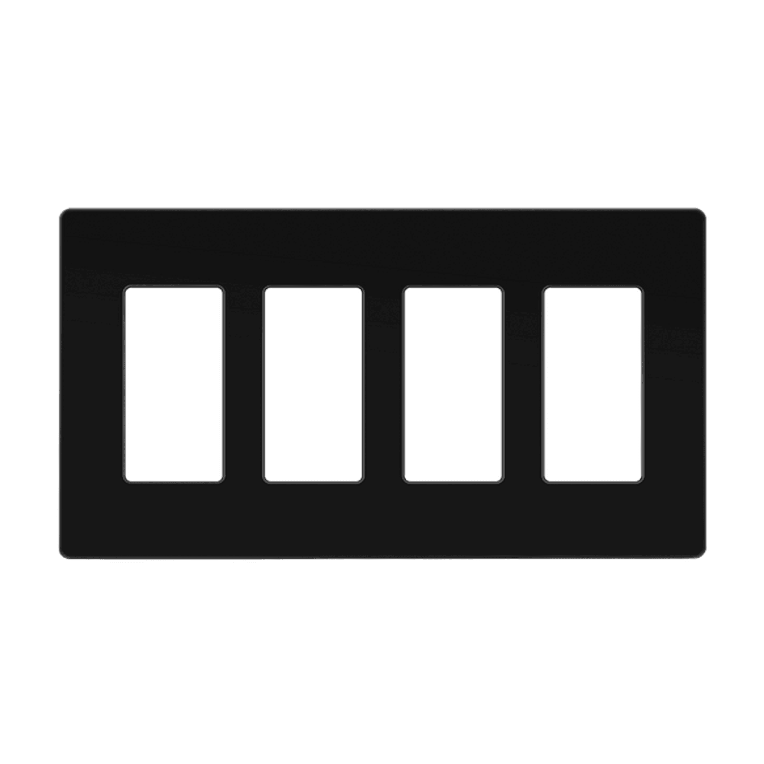 Enerlites SI8834 Screwless 4-Gang Wall Plate – Front View