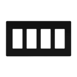 Enerlites SI8834 Screwless 4-Gang Wall Plate – Front View