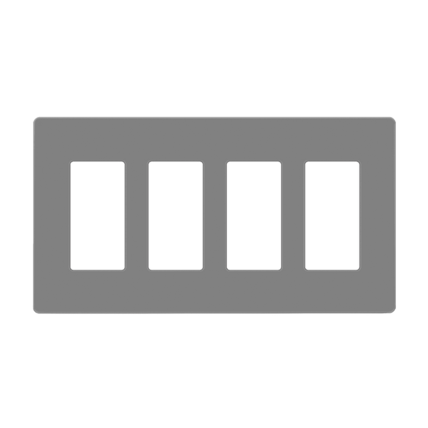 Enerlites SI8834 Screwless 4-Gang Wall Plate – Front View