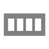 Enerlites SI8834 Screwless 4-Gang Wall Plate – Front View