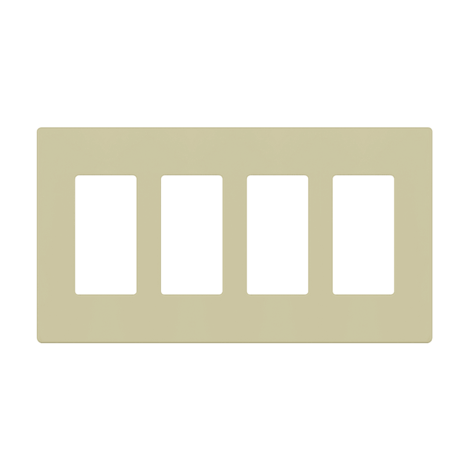 Enerlites SI8834 Screwless 4-Gang Wall Plate – Front View