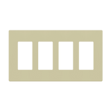 Enerlites SI8834 Screwless 4-Gang Wall Plate – Front View