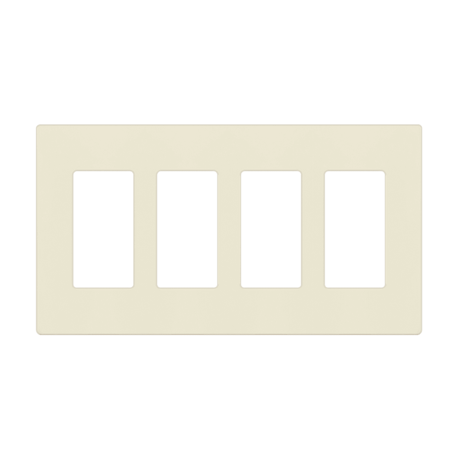 Enerlites SI8834 Screwless 4-Gang Wall Plate – Front View