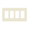 Enerlites SI8834 Screwless 4-Gang Wall Plate – Front View