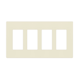 Enerlites SI8834 Screwless 4-Gang Wall Plate – Front View