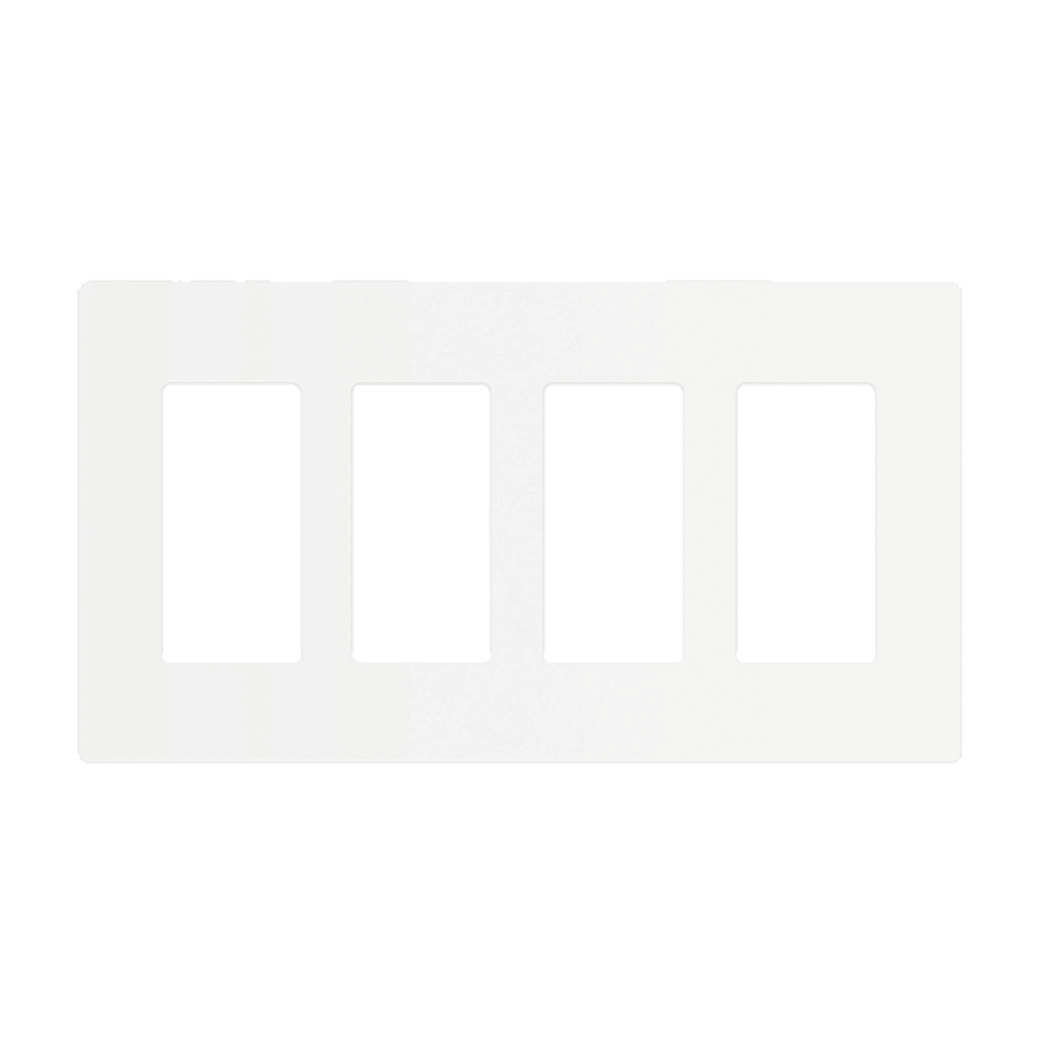 4-Gang Decorator Wall Plate | Standard Size | Snap In Screwless | Enerlites SI8834