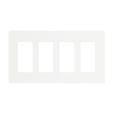 Enerlites SI8834 Screwless 4-Gang Wall Plate – Front View