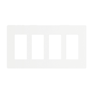 Enerlites SI8834 Screwless 4-Gang Wall Plate – Front View - Available at Electrical Marketplace