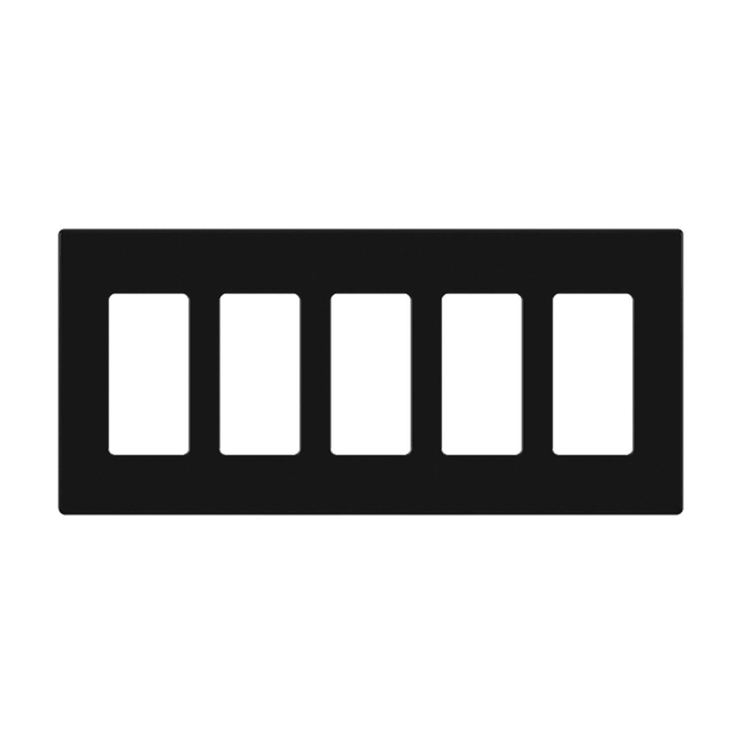Enerlites SI8835 screwless five-gang decorator/GFCI wall plate in polycarbonate thermoplastic, child-safe, smooth finish, available in multiple colors