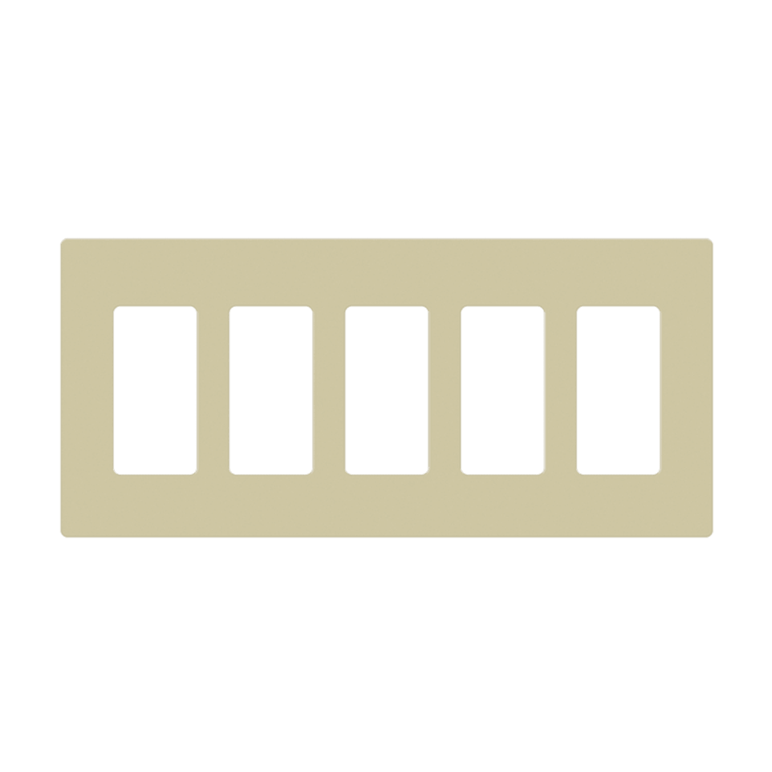 Enerlites SI8835 screwless five-gang decorator/GFCI wall plate in polycarbonate thermoplastic, child-safe, smooth finish, available in multiple colors
