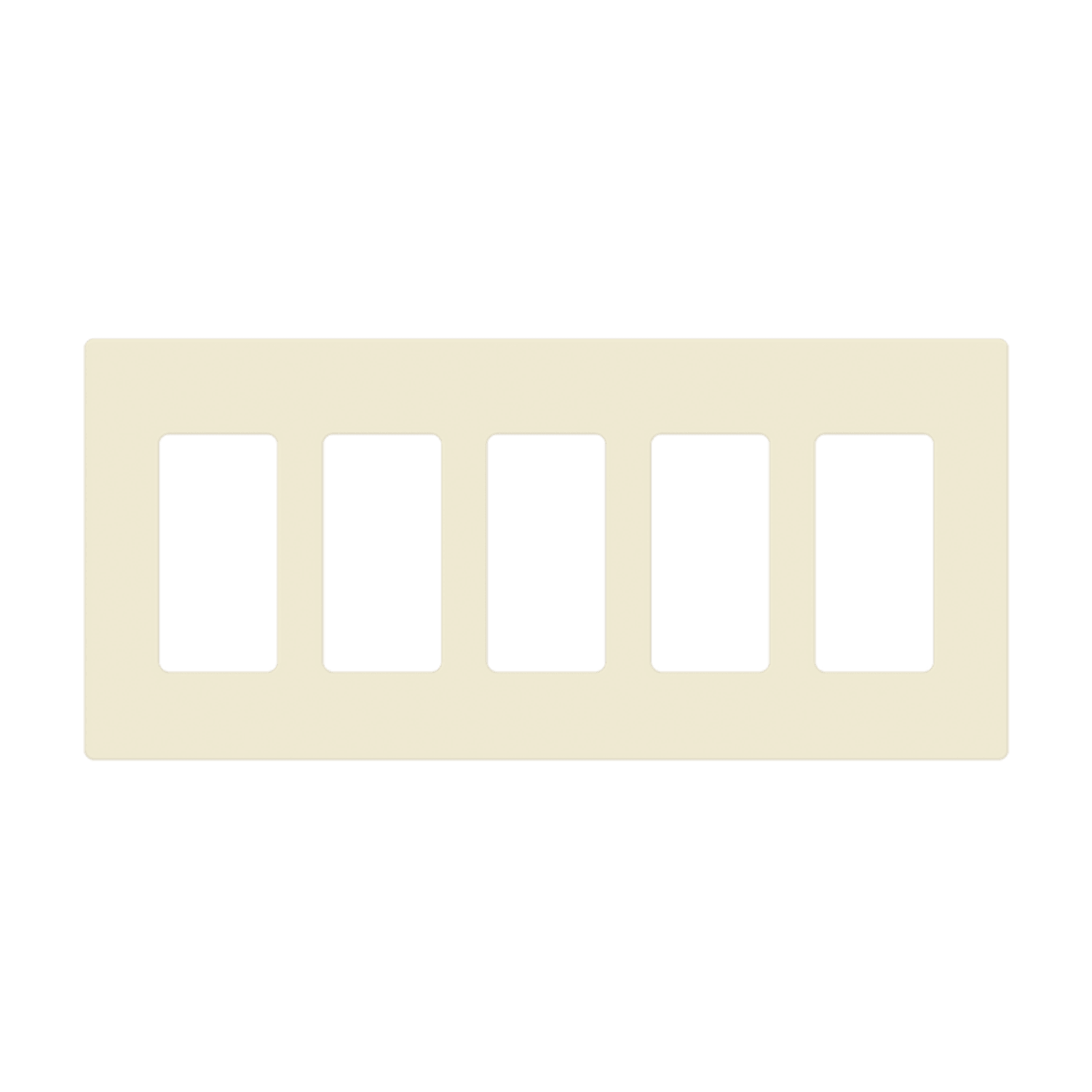 Enerlites SI8835 screwless five-gang decorator/GFCI wall plate in polycarbonate thermoplastic, child-safe, smooth finish, available in multiple colors