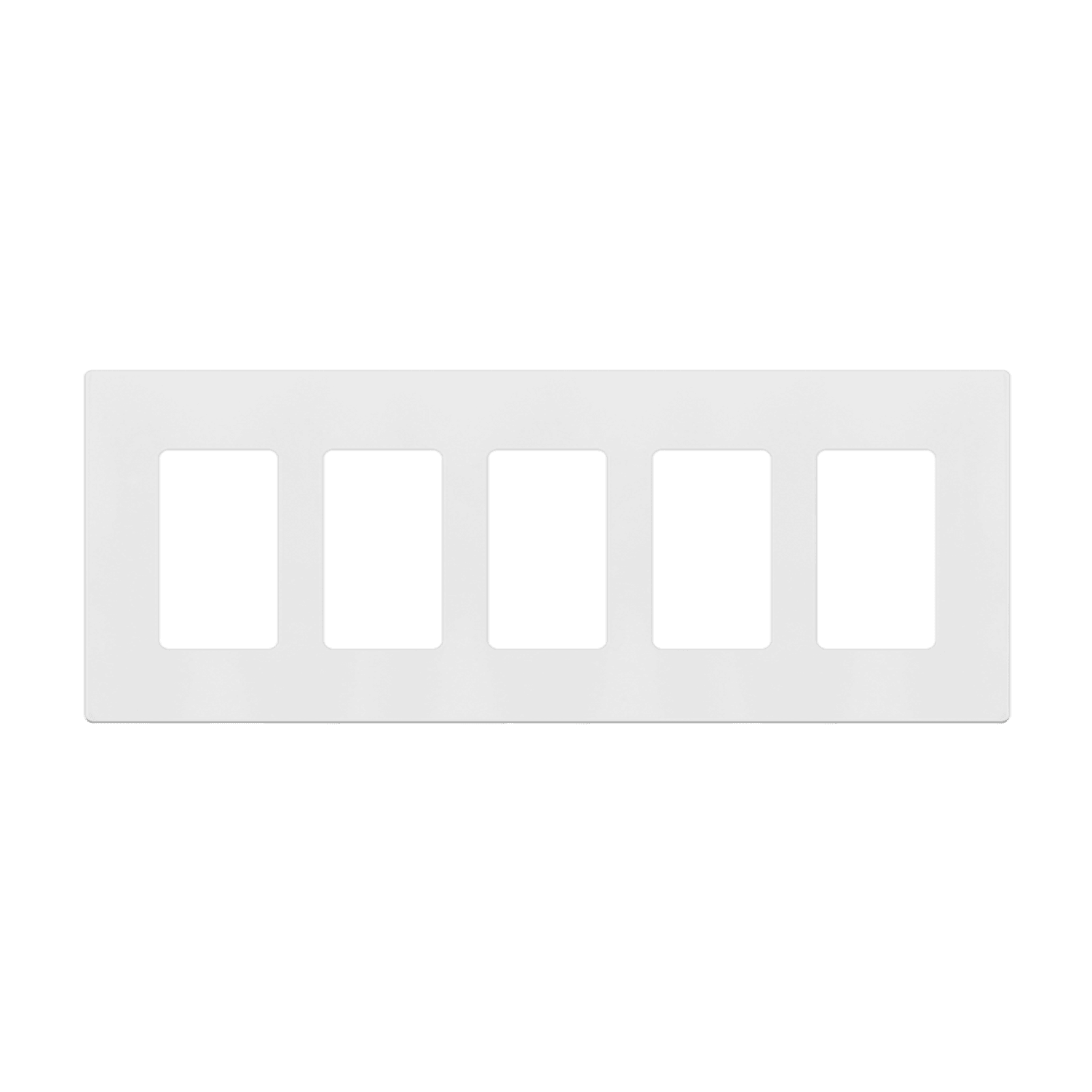 Enerlites SI8835 screwless five-gang decorator/GFCI wall plate in polycarbonate thermoplastic, child-safe, smooth finish, available in multiple colors