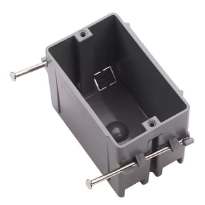 PLS-SN18X 1-gang PVC new work electrical box, 18 cubic inch capacity, UL94 V0 flame rated and ETL listed, designed for stud-mounted switch and outlet installations. - Available at Electrical Marketplace