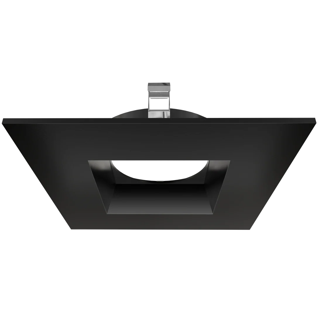 Astrofit 4 inch black square recessed trim for interchangeable retrofit modules